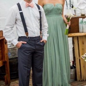 J.Crew Silk Chiffon Strapless Bridesmaid Dress